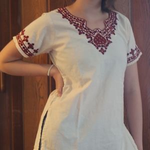 White Indian Top